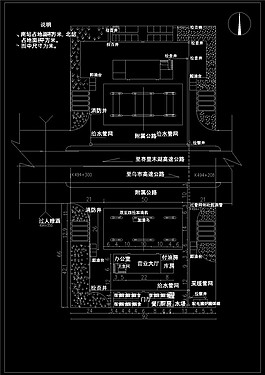 五臺(tái)加油站平面設(shè)計(jì)CAD圖紙