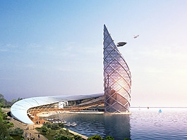 海邊的藝術(shù)建筑