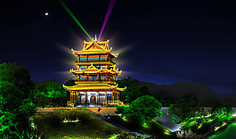 古塔夜景