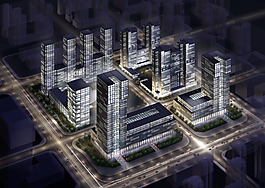 城市金融中心夜景