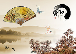 祥和中國風背景PSD素材