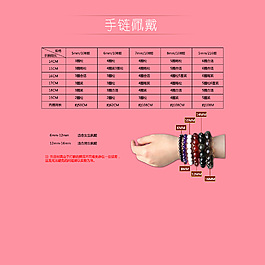 彩寶手鏈佩戴尺寸