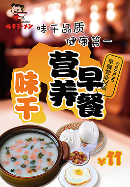 營養早餐海報