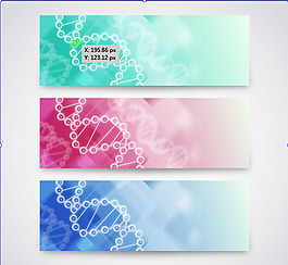 彩色DNA分子背景