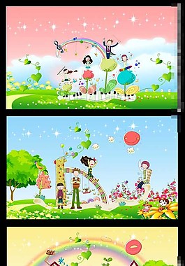 卡通背景幼兒園廣告兒童節(jié)海報(bào)圖片