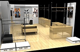 服裝展柜效果圖