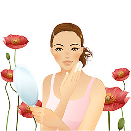 卡通美女美女素材
