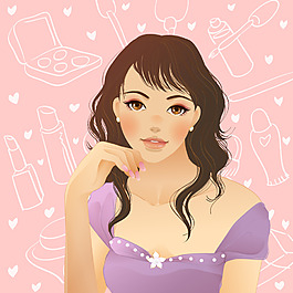美女矢量圖