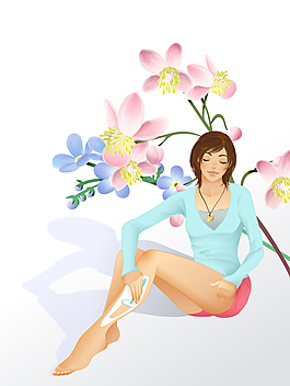 矢量時尚美女