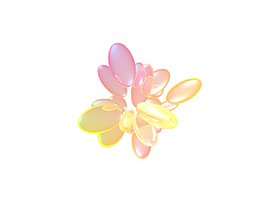 概念圓形花打開