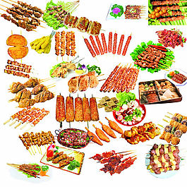 燒烤羊肉串美食圖片大全