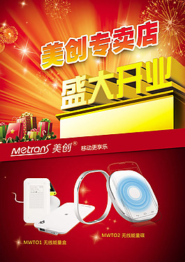 美创专卖店盛大开业海报
