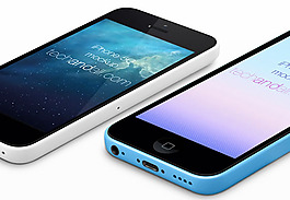 iPhone5C透視模型psd分層素材
