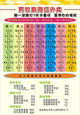 外賣促銷單