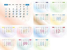 2014新年日歷臺歷模板psd素材