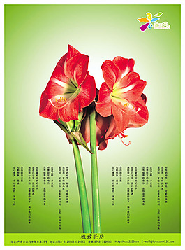 花店插花藝術海報psd素材
