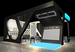 高端展览展示3d模型下载
