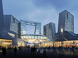 繁华的城市建筑