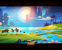 七夕月色活動(dòng)背景