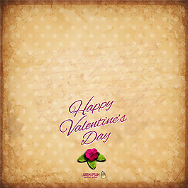 情人節復古背景矢量素材