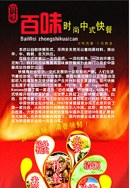 中式快餐簡(jiǎn)介海報(bào)