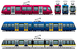 有軌電車設(shè)計(jì)矢量素材