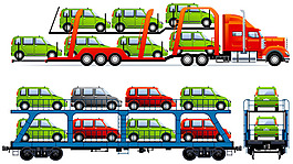 汽車運輸車矢量素材