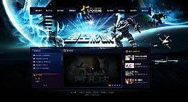 炫酷電影院網站首頁模板psd素材