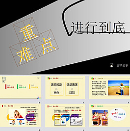 精美重難點課程策劃ppt模板