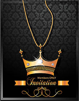 皇冠邀請卡矢量素材
