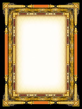 古典花紋邊框psd素材