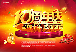 十周年慶感恩回饋海報