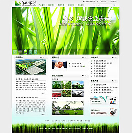 農(nóng)業(yè)科技網(wǎng)站模板psd素材