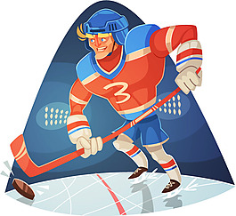 卡通運動員插畫矢量素材