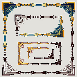 復(fù)古裝飾邊框設(shè)計(jì)矢量素材