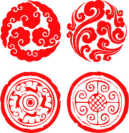 中國(guó)風(fēng) 古典 圓形祥云