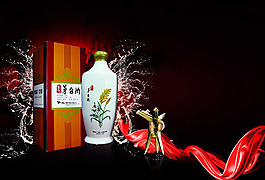 中國(guó)風(fēng)茅臺(tái)酒宣傳海報(bào)PSD素材