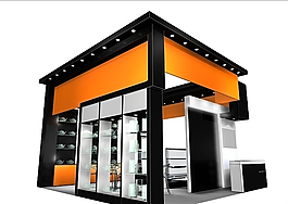 展示展臺3D模型源文件下載