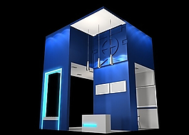 藍(lán)色展會(huì)展示3D下載