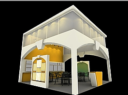 休閑區(qū)展臺特裝3D