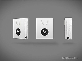 紙袋效果vi展示模板下載