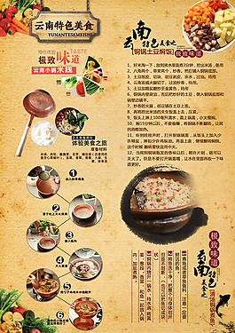 云南美食海报PSD素材
