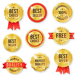 金色優(yōu)質(zhì)銷售標(biāo)簽矢量素材