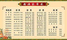 簡單家常菜譜PSD圖片
