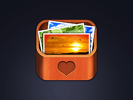 木質(zhì)圖標(biāo)PSD素材