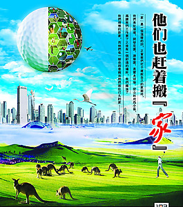 保護動物海報PSD素材