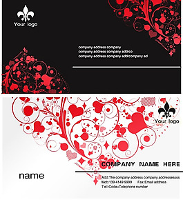 花紋名片模板PSD素材