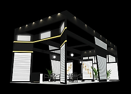 黑色展會3D模型
