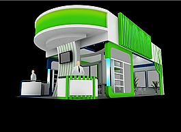 綠色展示3D模型設(shè)計(jì)文件