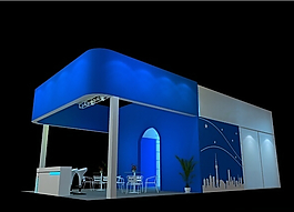 深藍(lán)色展示3D模型下載